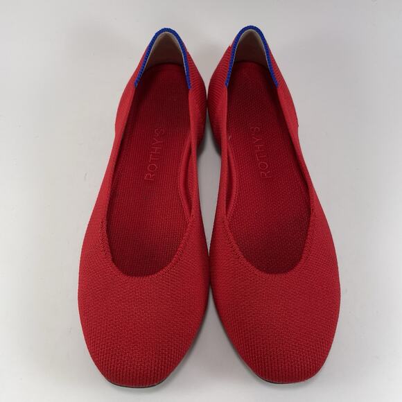 Rothy’s The Flats Round Toe Ballet Flat Shoes Women's Size 6.5 Scooter Red - Picture 9 of 9